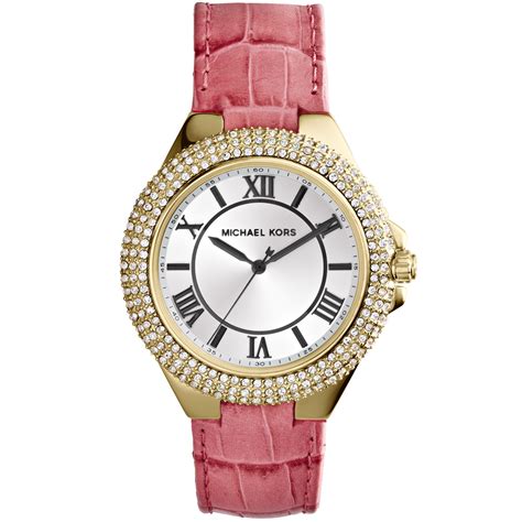 michael kors watches leather strap|ladies watches by michael kors.